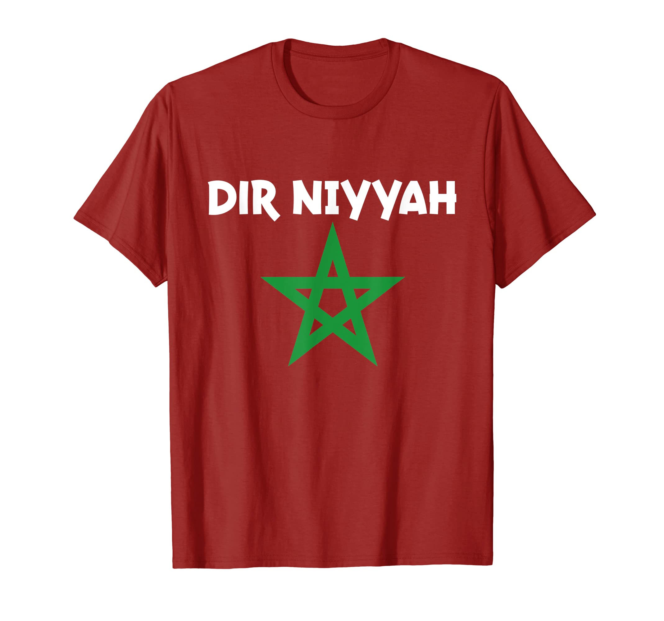 Dir Niyyah Moroccan Flag Morocco T-Shirt - Custom Art Print for Adults - T-Shirt, Sweatshirt, Hoodie