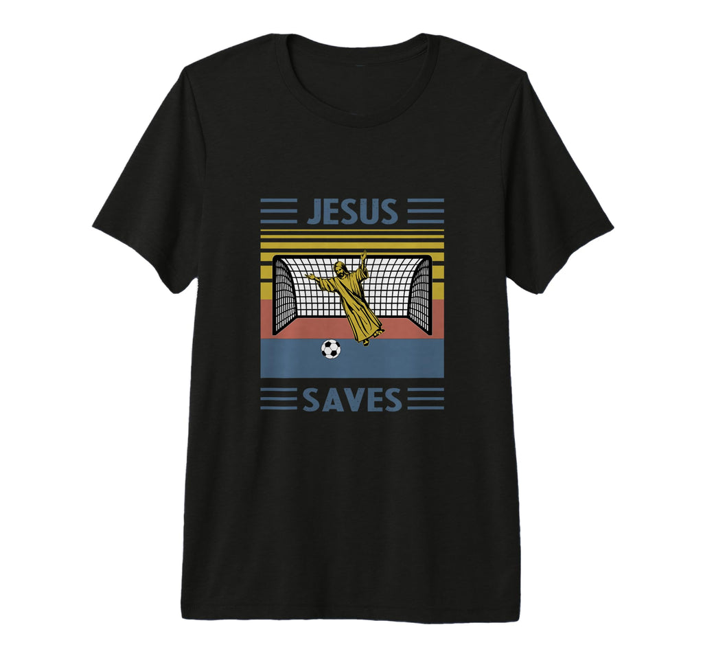 Fun Religious Jesus Saves Goal Soccer T-Shirt - Custom Art Print Unisex - T-Shirt, Sweatshirt, Hoodie