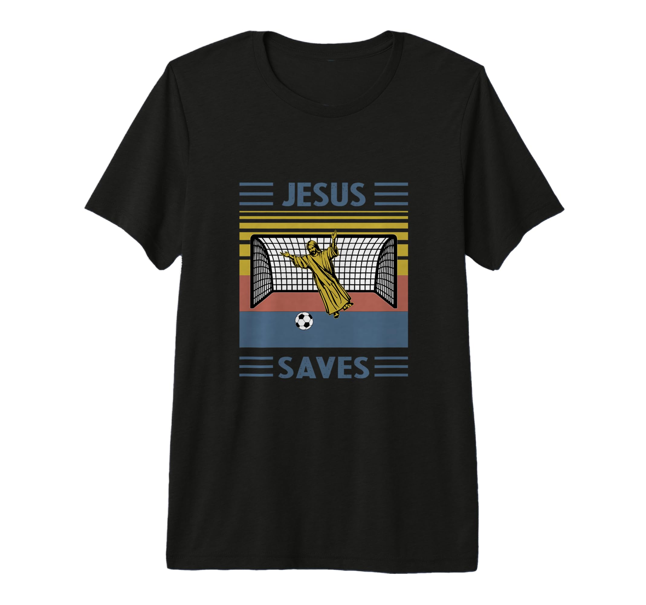 Fun Religious Jesus Saves Goal Soccer T-Shirt - Custom Art Print Unisex - T-Shirt, Sweatshirt, Hoodie