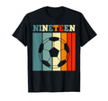 Nineteen 19Th Soccer Birthday Party 19 T-Shirt - Minimalist Print Unisex - T-Shirt, Sweatshirt, Hoodie