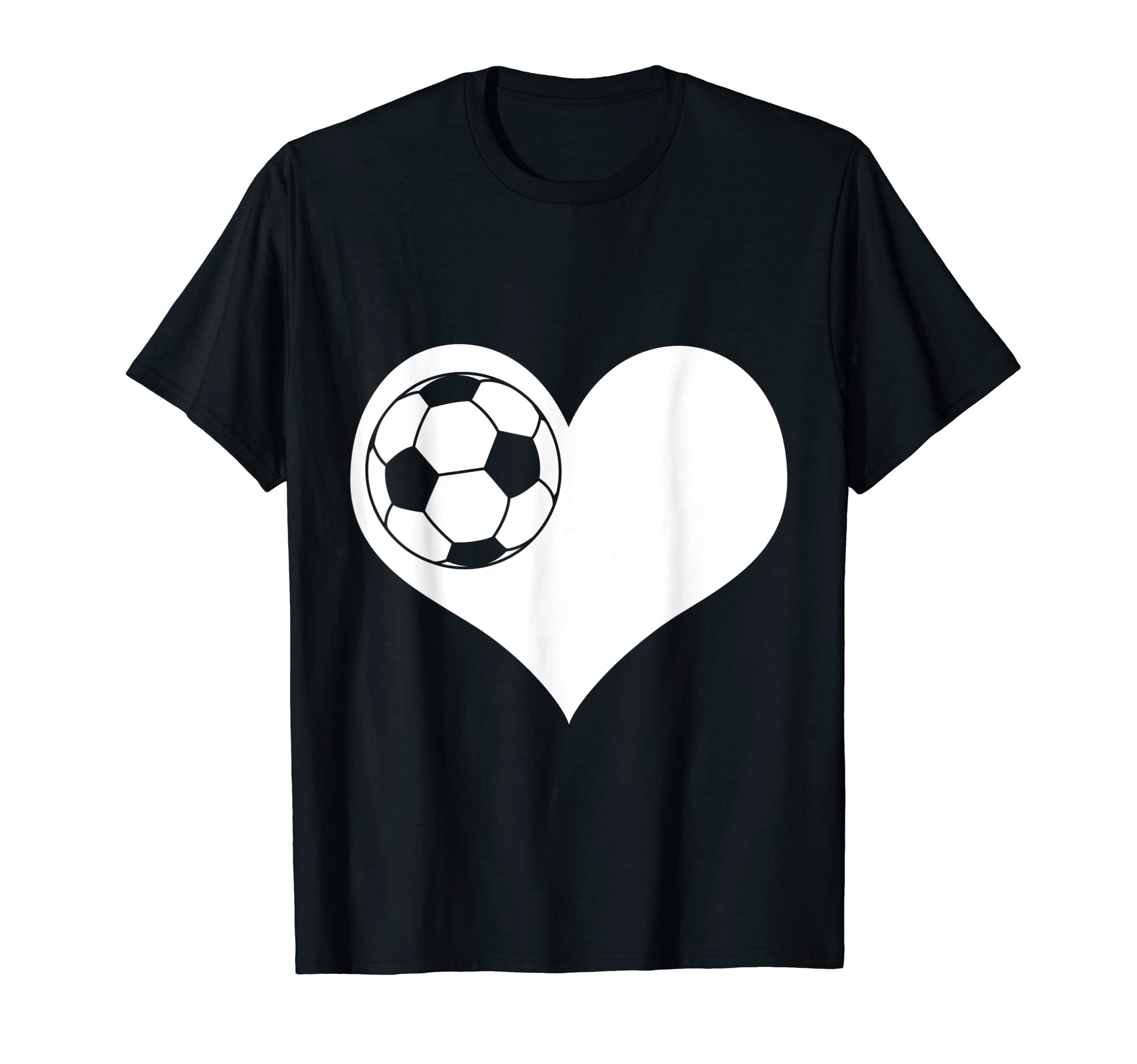 White Heart And Soccer Ball Lover T-Shirt - Streetwear Style Men Women - T-Shirt, Sweatshirt, Hoodie
