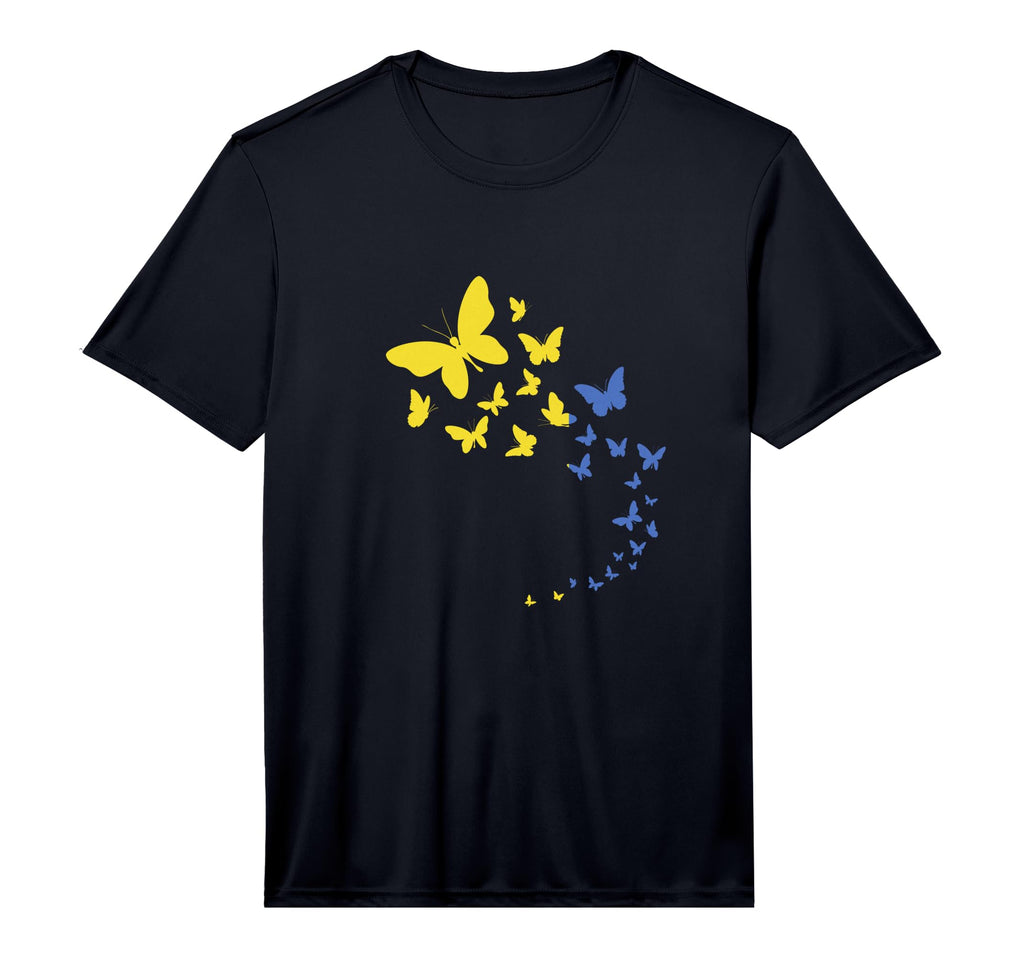 Mens Ukraine Flag Ukrainian Butterfly T-Shirt - Trendy Graphic for Adults - T-Shirt, Sweatshirt, Hoodie