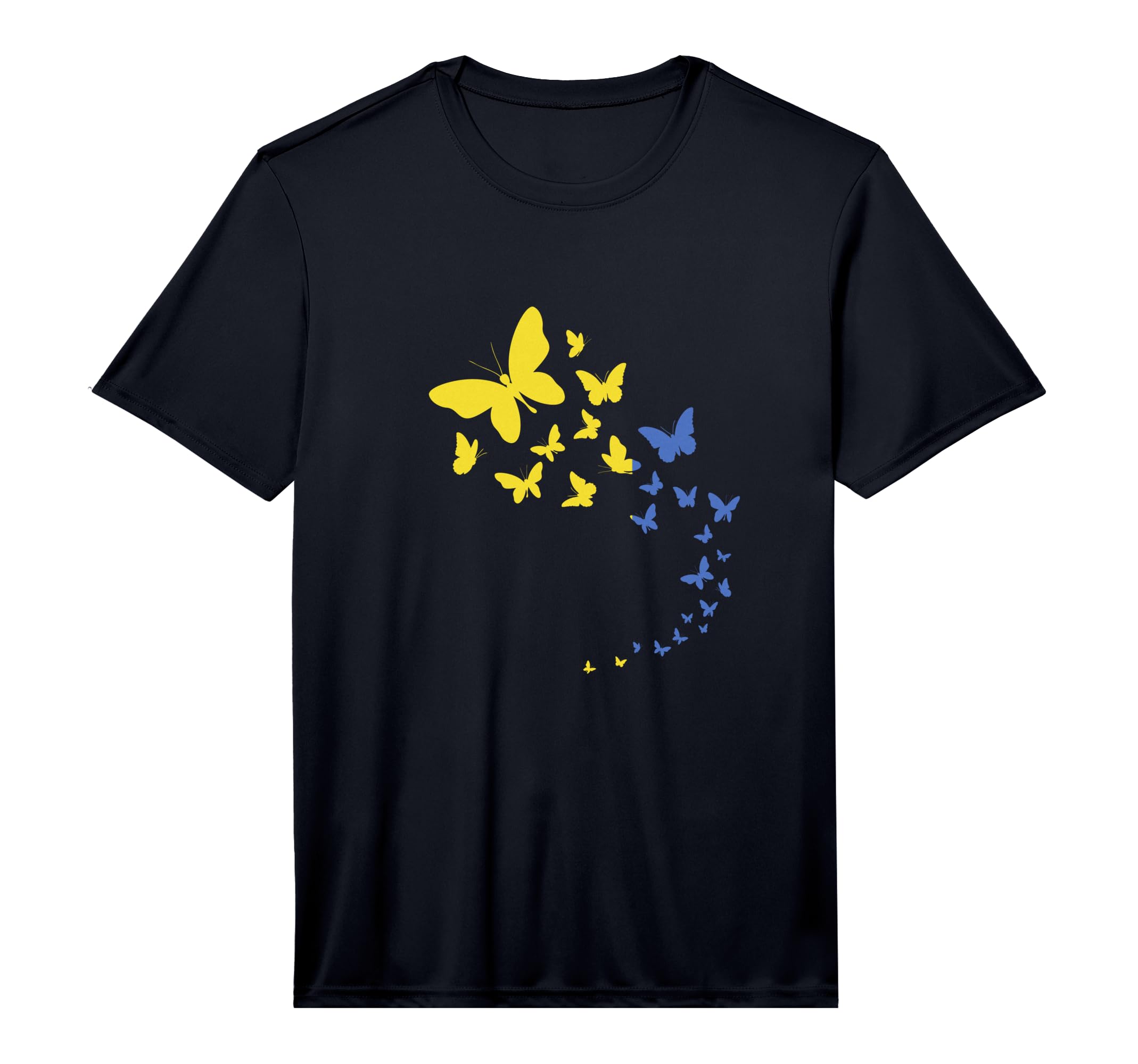 Mens Ukraine Flag Ukrainian Butterfly T-Shirt - Trendy Graphic for Adults - T-Shirt, Sweatshirt, Hoodie