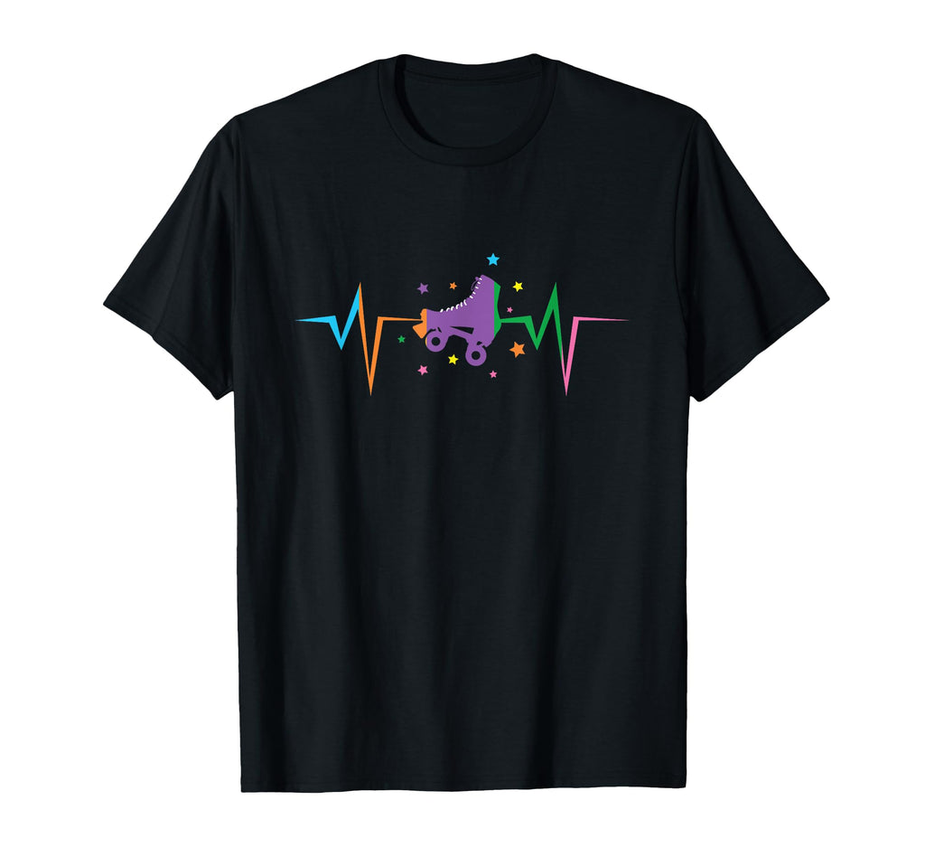 Roller Skater Heartbeat Skating T-Shirt - Fun Novelty Design Men Women - T-Shirt, Sweatshirt, Hoodie