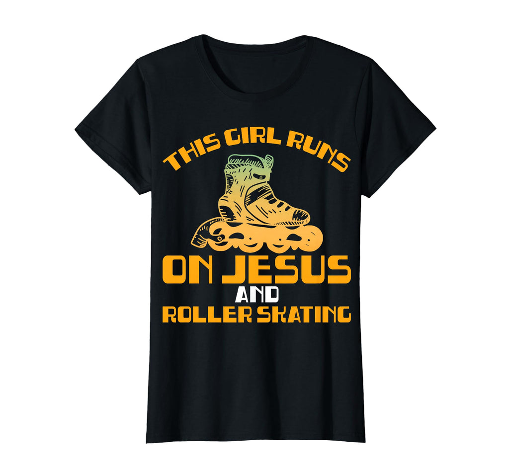 Rollerskate Funny Runs Jesus And T-Shirt - Aesthetic Graphic for Adults - T-Shirt, Sweatshirt, Hoodie