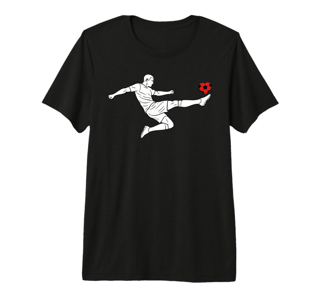 Valentines Us Soccer Player Silhouette T-Shirt - Unique Graphic Men Women - T-Shirt, Sweatshirt, Hoodie
