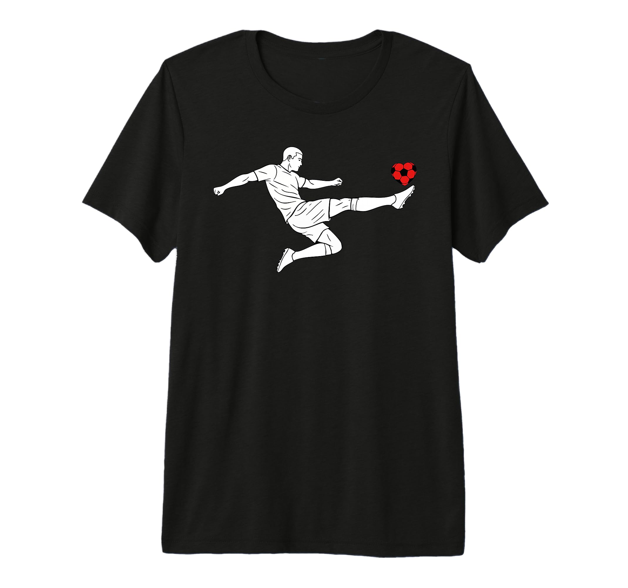 Valentines Us Soccer Player Silhouette T-Shirt - Unique Graphic Men Women - T-Shirt, Sweatshirt, Hoodie
