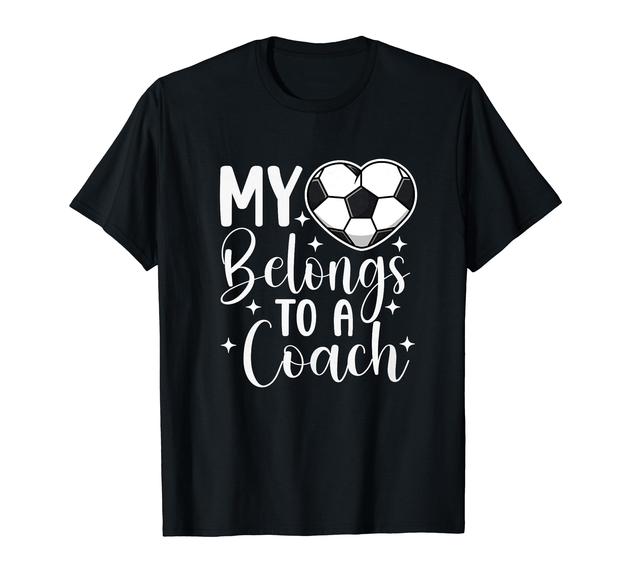 My Heart Belongs To Soccer Coach T-Shirt - Aesthetic Graphic for Adults - T-Shirt, Sweatshirt, Hoodie