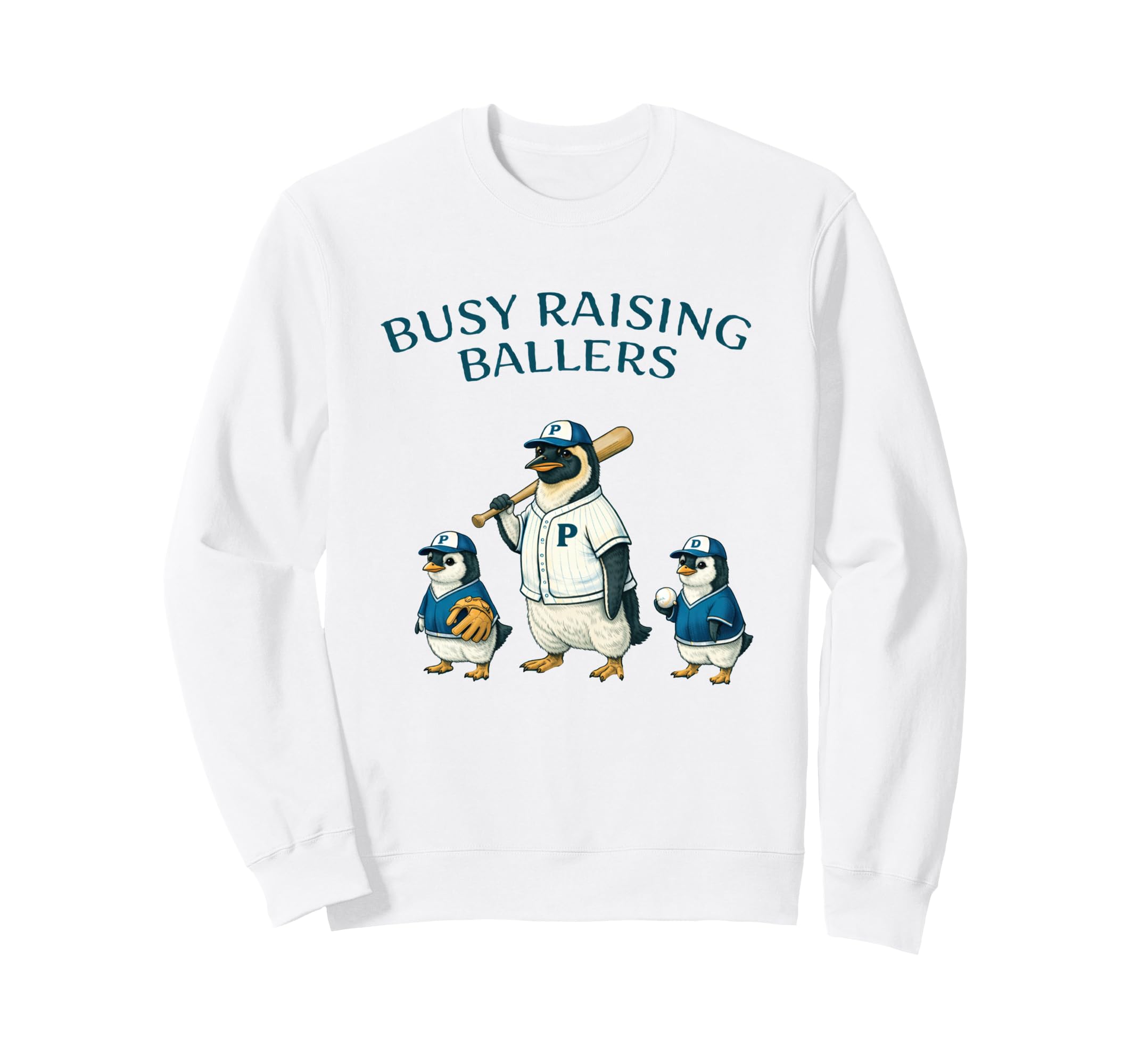 Busy Raising Baller Baseball Sweatshirt - Novelty Apparel for Adults - T-Shirt, Sweatshirt, Hoodie