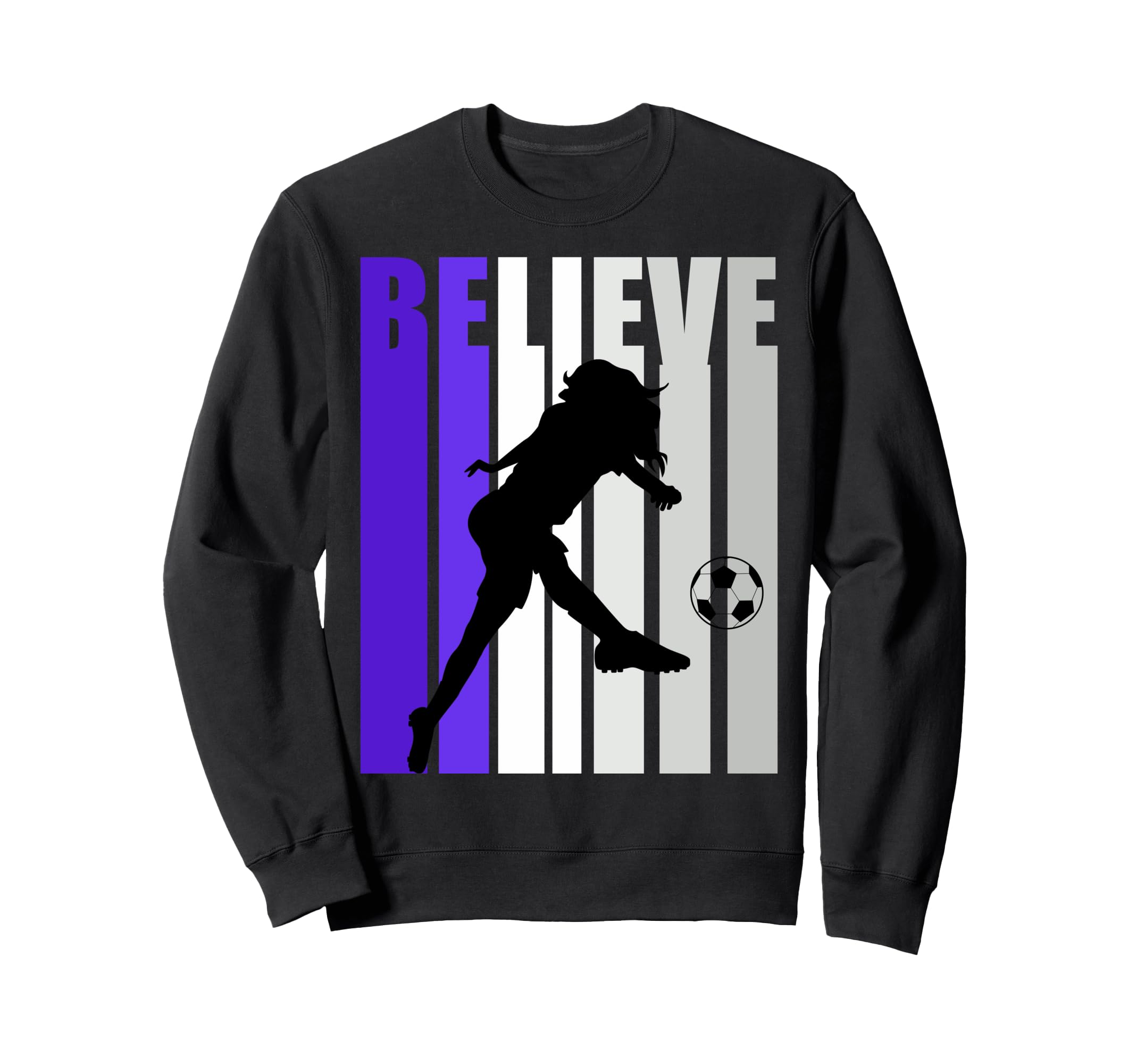 Purple Soccer Motivational Football Sweatshirt - Streetwear Style Men Women - T-Shirt, Sweatshirt, Hoodie