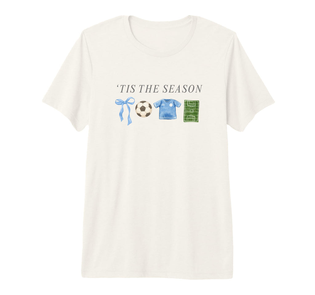 Soccer Tis Season Game Day Watercolor T-Shirt - Graphic Print Unisex - T-Shirt, Sweatshirt, Hoodie