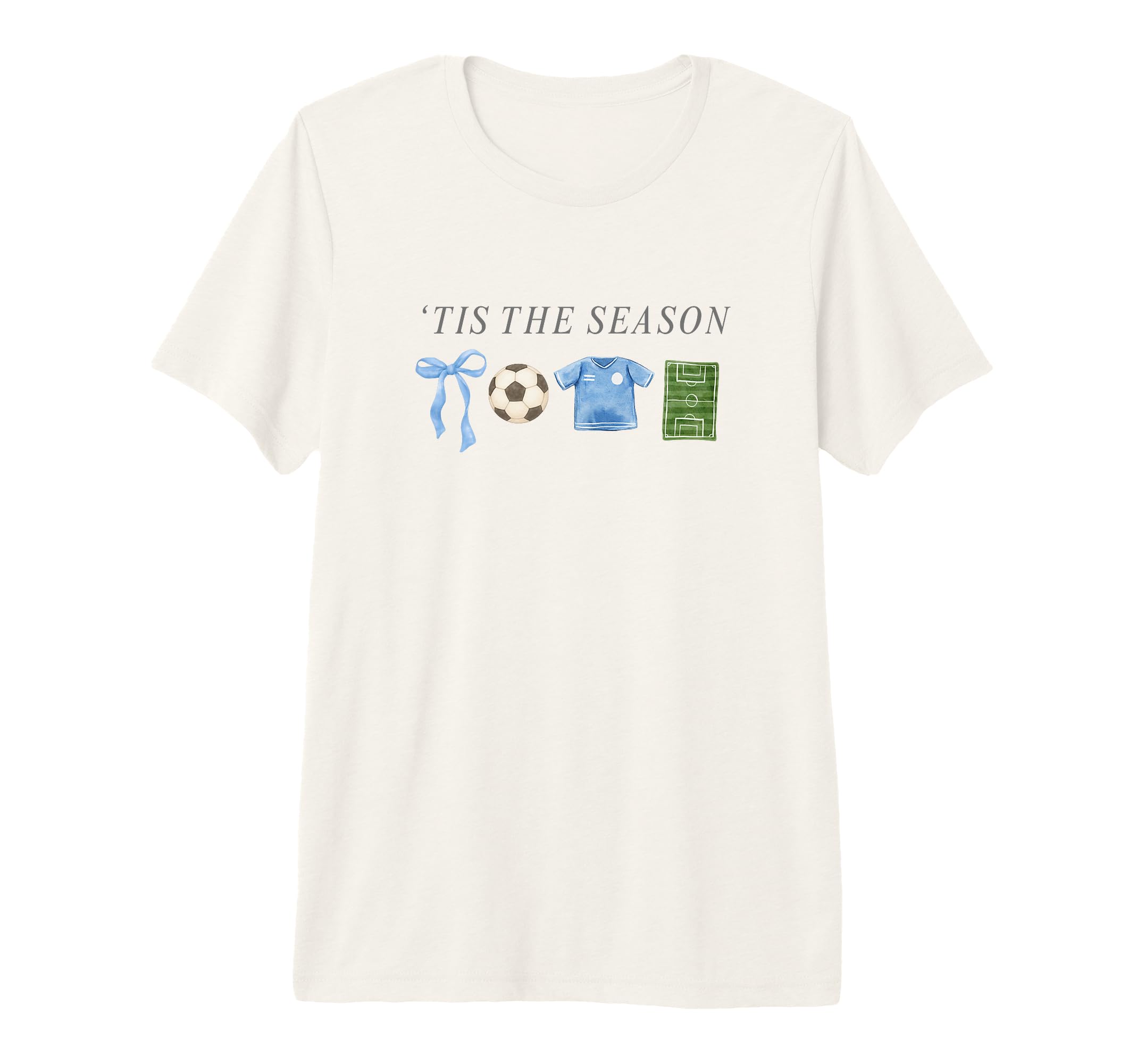 Soccer Tis Season Game Day Watercolor T-Shirt - Graphic Print Unisex - T-Shirt, Sweatshirt, Hoodie