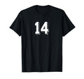 Number 14 80S 90S Soccer Team Jersey T-Shirt - Novelty Apparel for Adults - T-Shirt, Sweatshirt, Hoodie