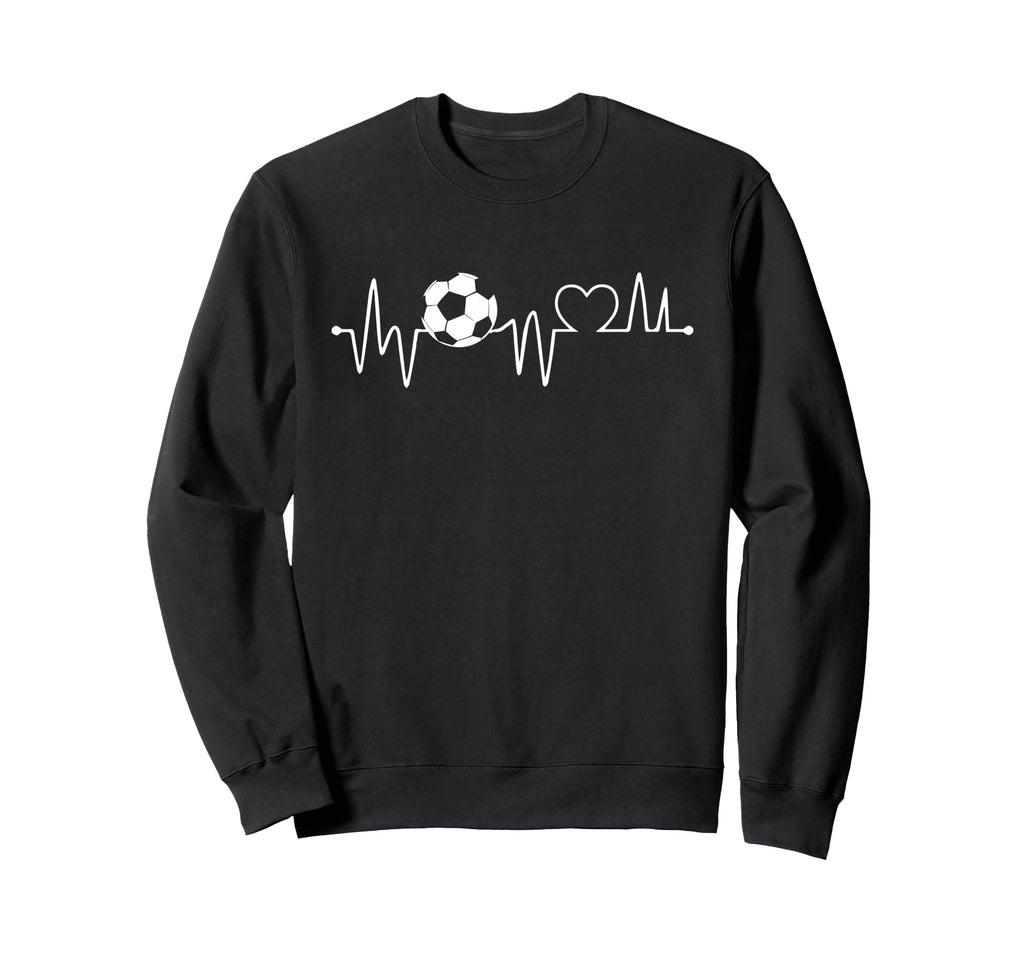 Soccer Heartbeat Soccer Ball Sweatshirt - Novelty Apparel for Adults - T-Shirt, Sweatshirt, Hoodie