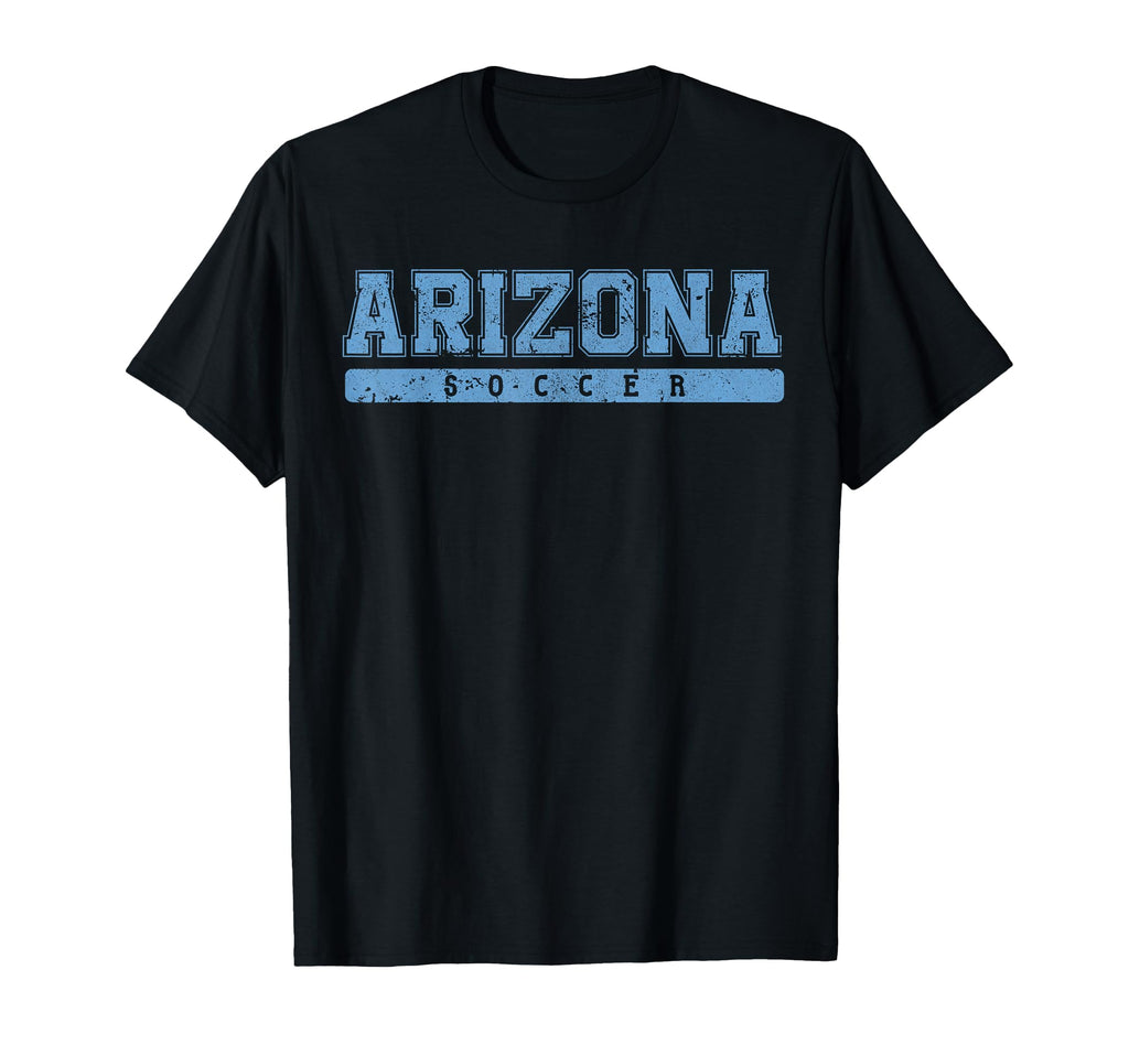 Arizona Soccer Sky Blue Text T-Shirt - Casual Everyday Wear Men Women - T-Shirt, Sweatshirt, Hoodie