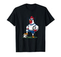 Funny Chicken Soccer Player Sports T-Shirt - Custom Art Print Unisex - T-Shirt, Sweatshirt, Hoodie