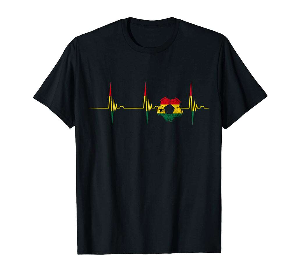 Ghana Soccer Team Ghana Heartbeat T-Shirt - Casual Everyday Wear Unisex - T-Shirt, Sweatshirt, Hoodie