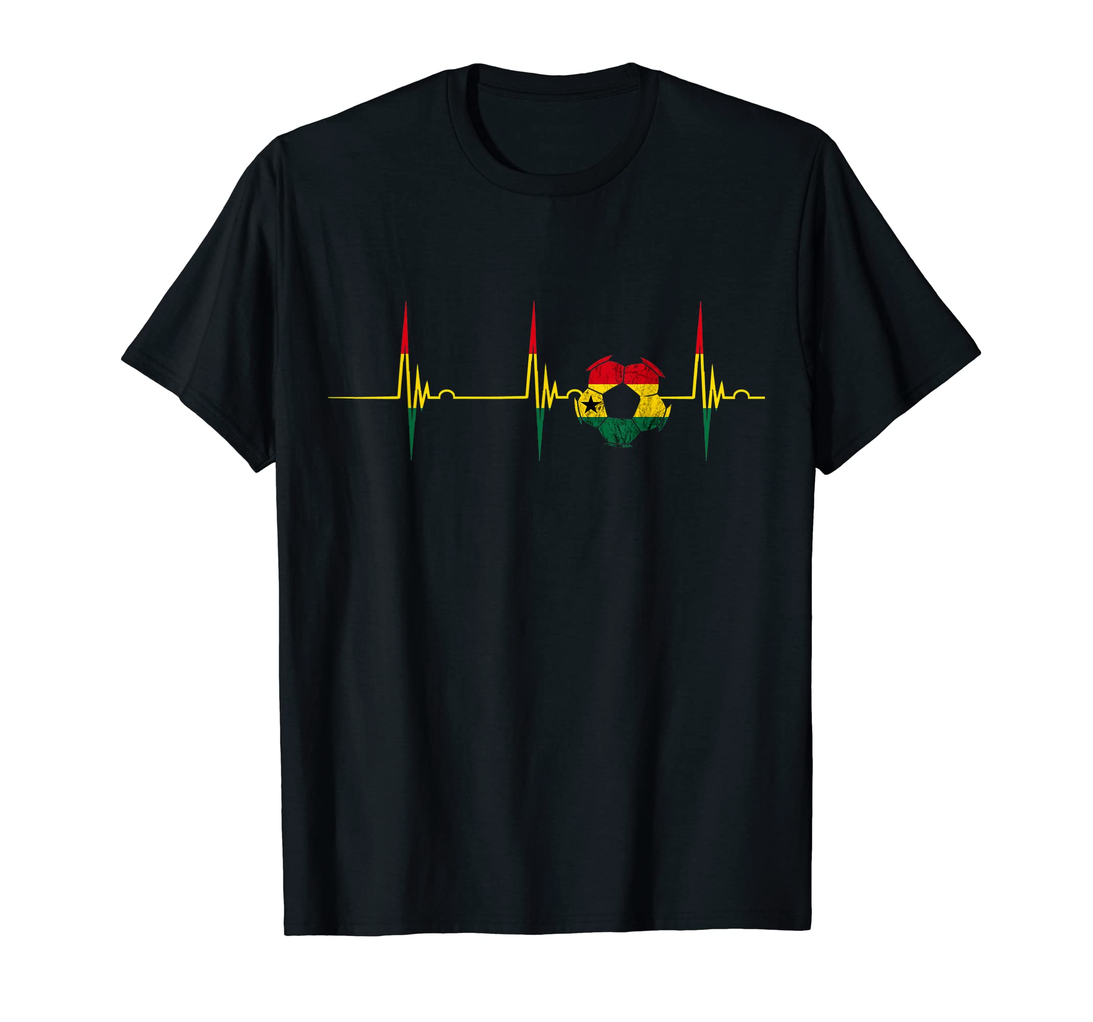 Ghana Soccer Team Ghana Heartbeat T-Shirt - Casual Everyday Wear Unisex - T-Shirt, Sweatshirt, Hoodie