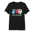 Soccer Player Soccer Fan Peace Love T-Shirt - Custom Art Print Unisex - T-Shirt, Sweatshirt, Hoodie