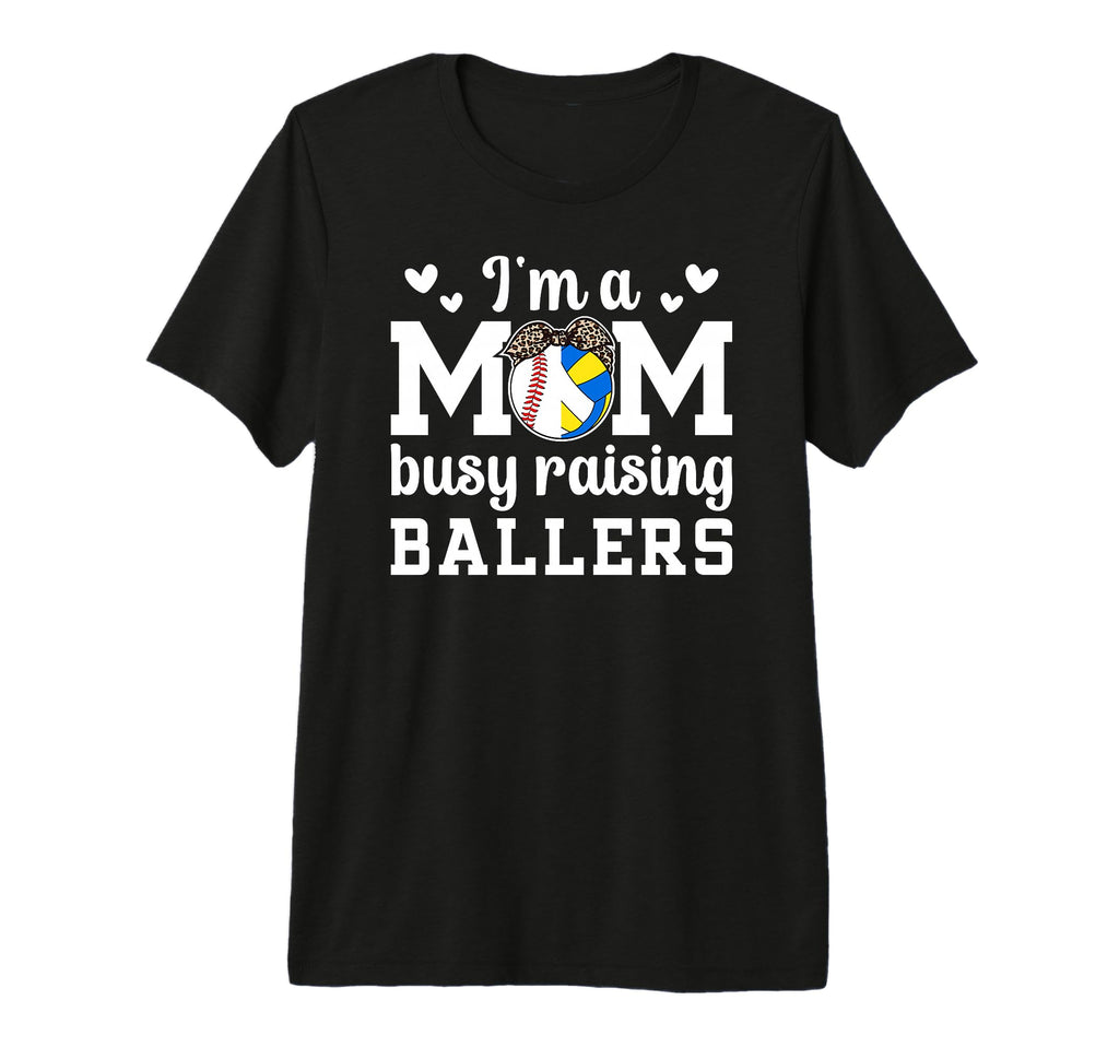 Im Mom Busy Raising Ballers Baseball T-Shirt - Minimalist Print Unisex - T-Shirt, Sweatshirt, Hoodie