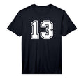 Number 13 White Sports Team T-Shirt - Casual Everyday Wear Men Women - T-Shirt, Sweatshirt, Hoodie