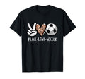 Peace Love Soccer Leopard Sport T-Shirt - Trendy Graphic for Adults - T-Shirt, Sweatshirt, Hoodie