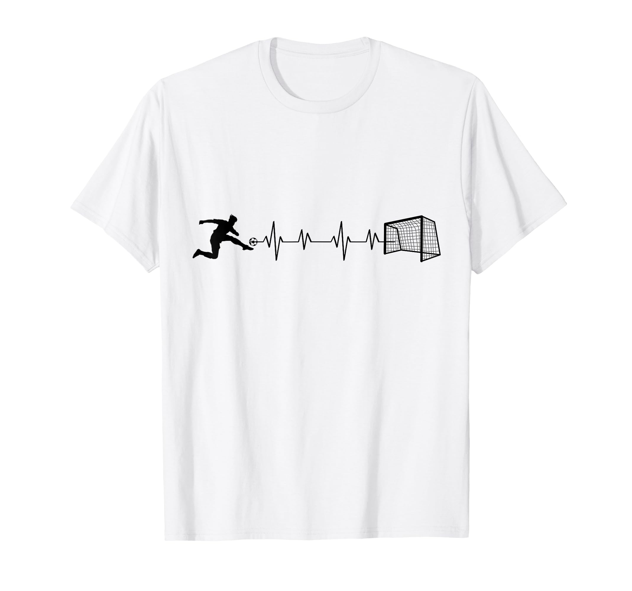 Soccer Player Kicking Ball Sports T-Shirt - Minimalist Print for Adults - T-Shirt, Sweatshirt, Hoodie