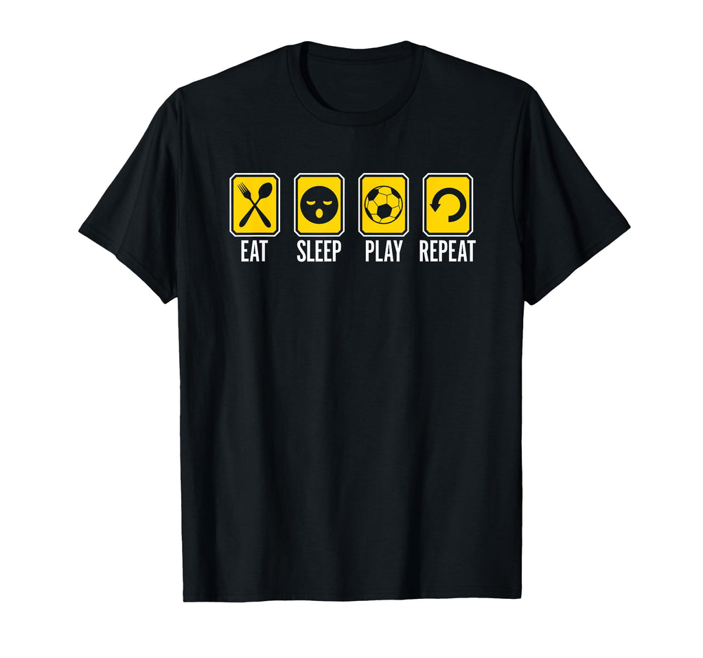 Eat Sleep Play Soccer Futbol Repeat T-Shirt - Minimalist Print for Adults - T-Shirt, Sweatshirt, Hoodie