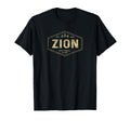 Zion National Park Utah Hexagon T-Shirt - Fun Novelty Design Men Women - T-Shirt, Sweatshirt, Hoodie