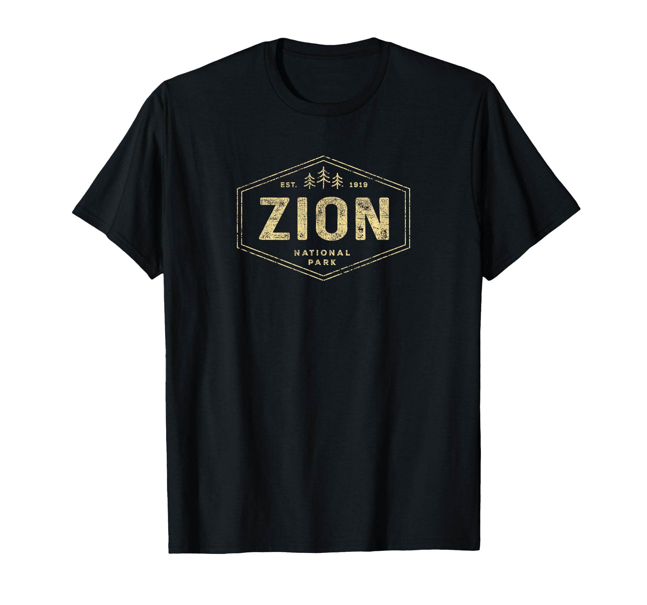 Zion National Park Utah Hexagon T-Shirt - Fun Novelty Design Men Women - T-Shirt, Sweatshirt, Hoodie