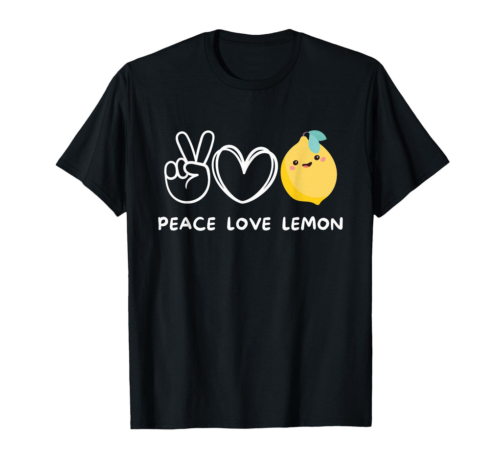 Peace Love Lemon Lemon Lover Fruit T-Shirt - Minimalist Print for Adults - T-Shirt, Sweatshirt, Hoodie