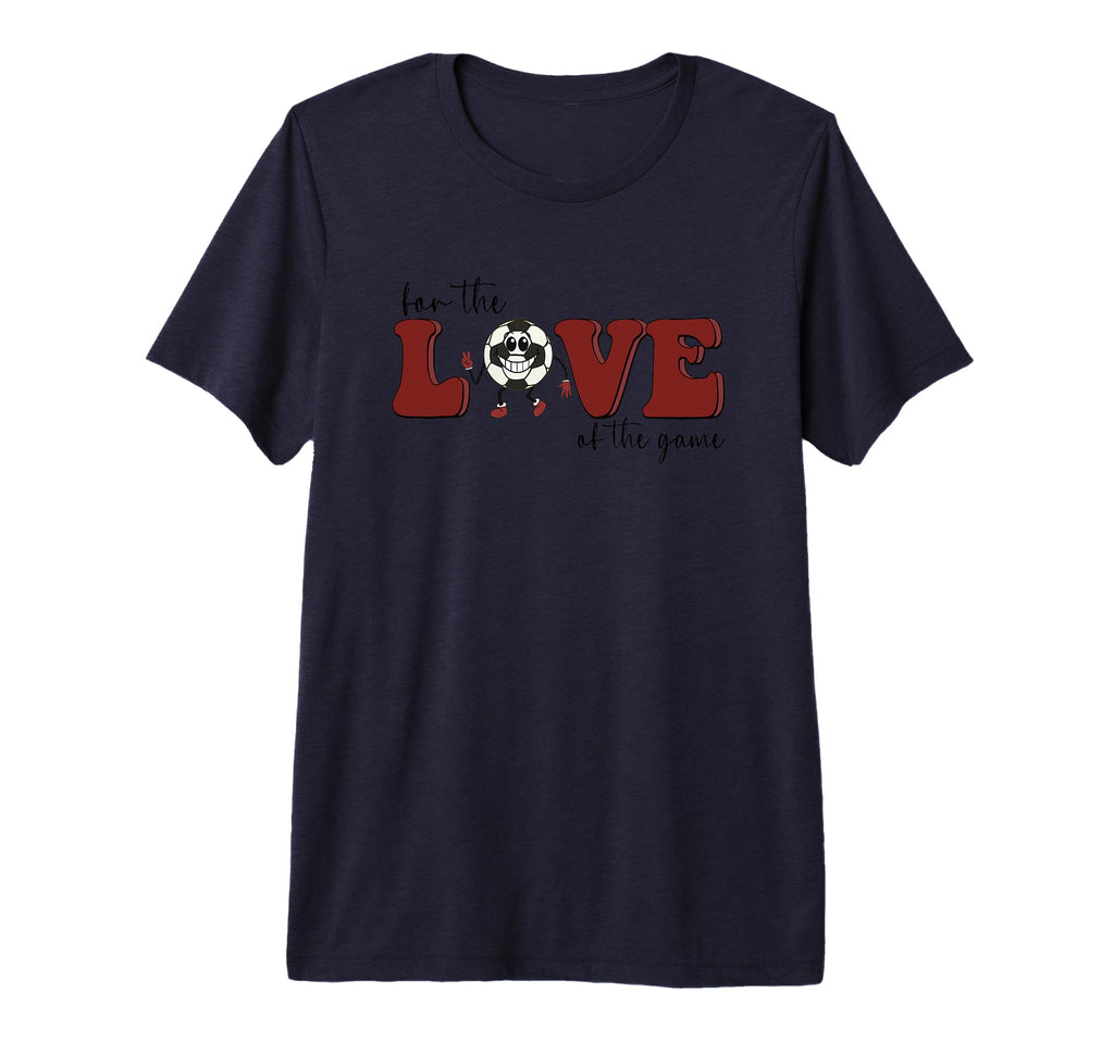 Love Game Soccer Fun Tri Blend T-Shirt - Graphic Print Men Women - T-Shirt, Sweatshirt, Hoodie