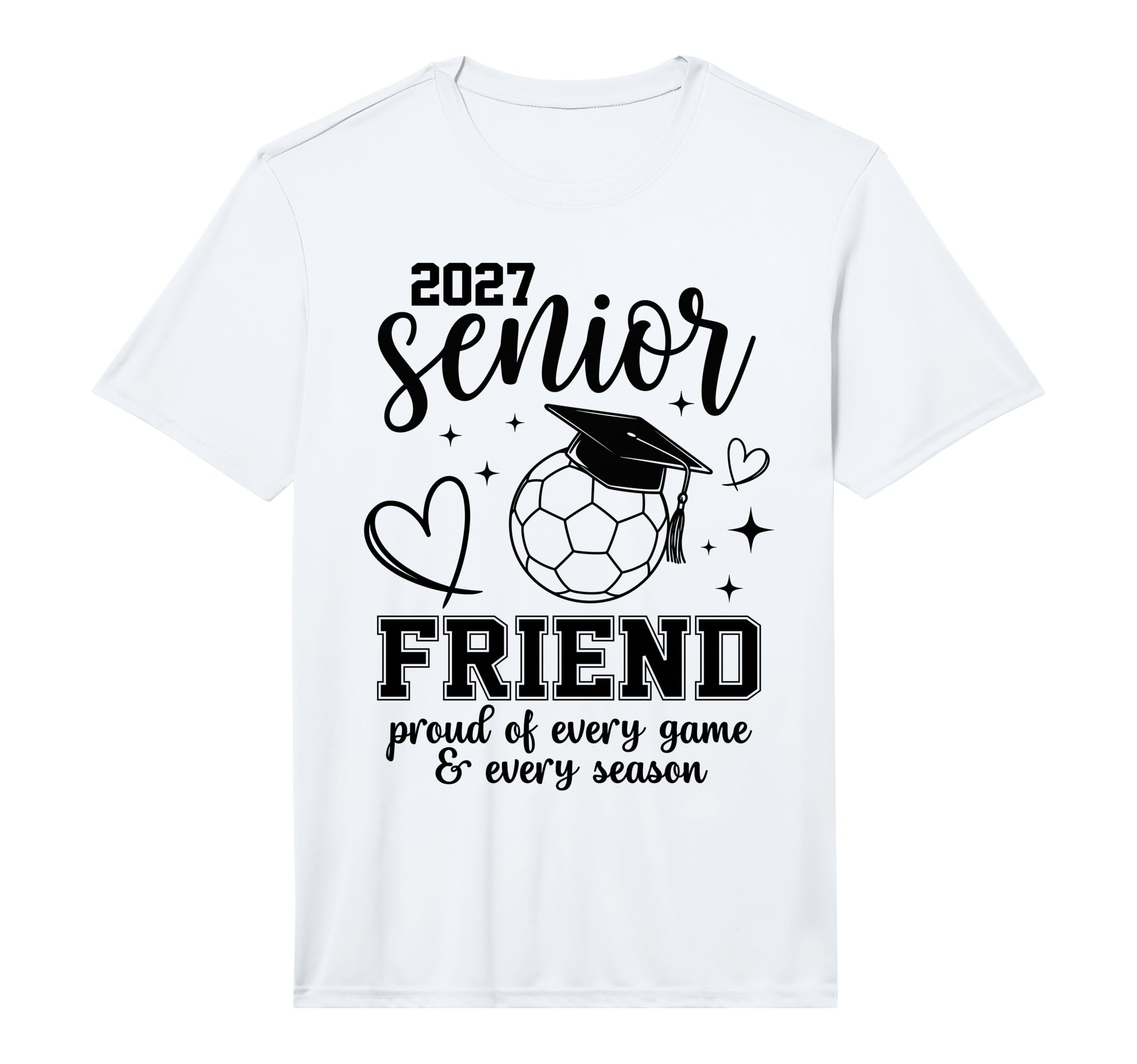 2027 Senior Soccer Friend Proud Family T-Shirt - Graphic Print Men Women - T-Shirt, Sweatshirt, Hoodie