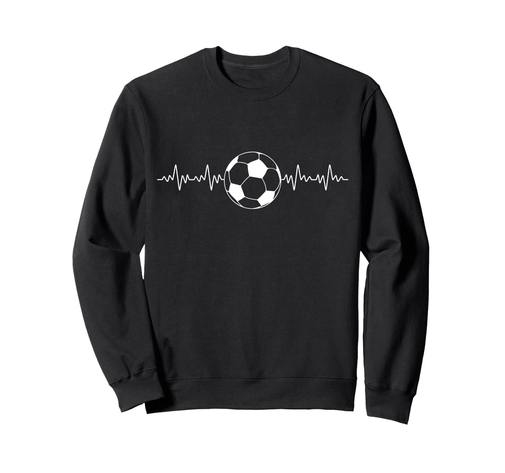 Football Heartbeat Soccer Lovers Sweatshirt - Fun Novelty Design for Adults - T-Shirt, Sweatshirt, Hoodie