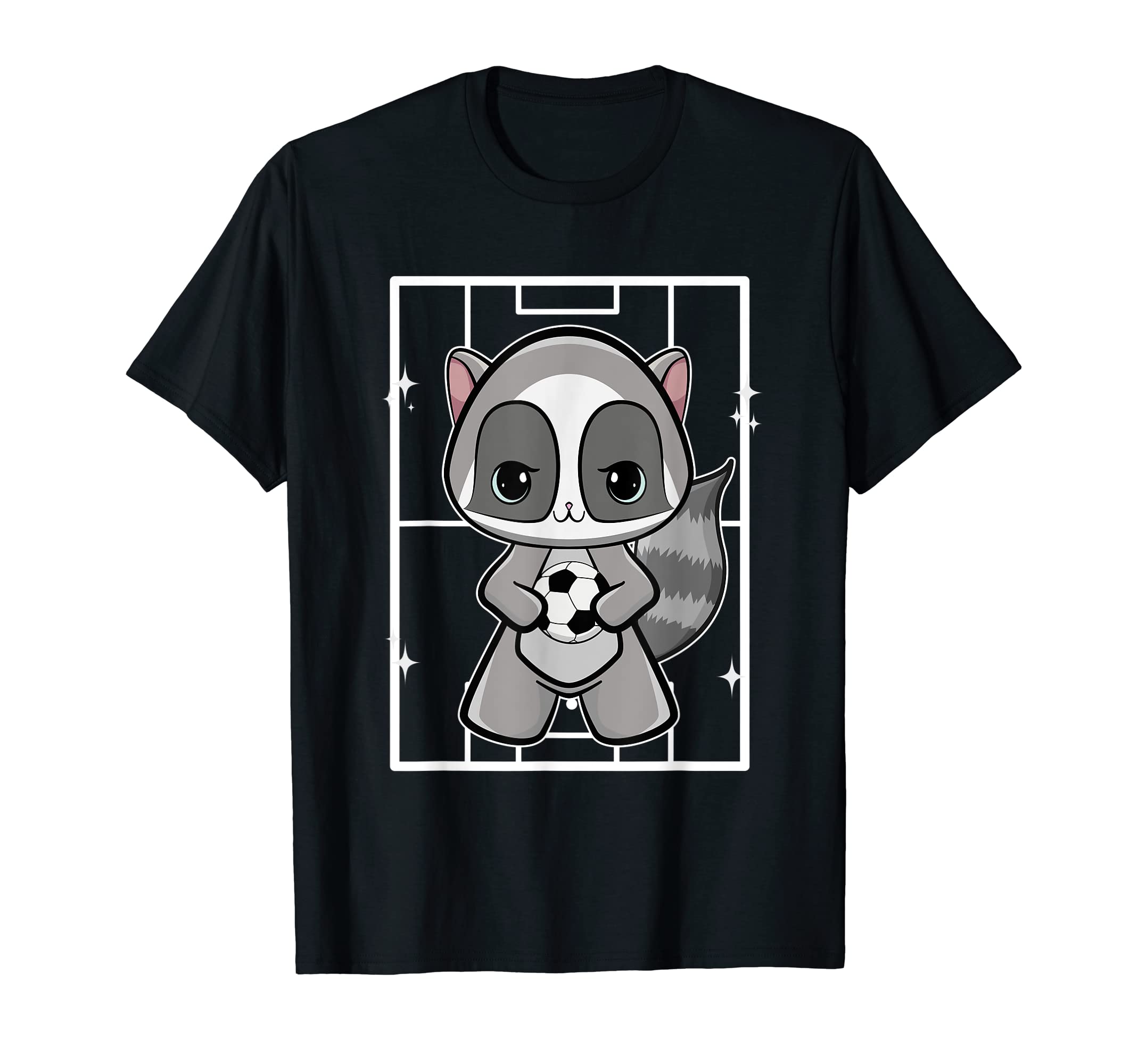 Racoon Soccer T-Shirt - Trendy Graphic for Adults - T-Shirt, Sweatshirt, Hoodie