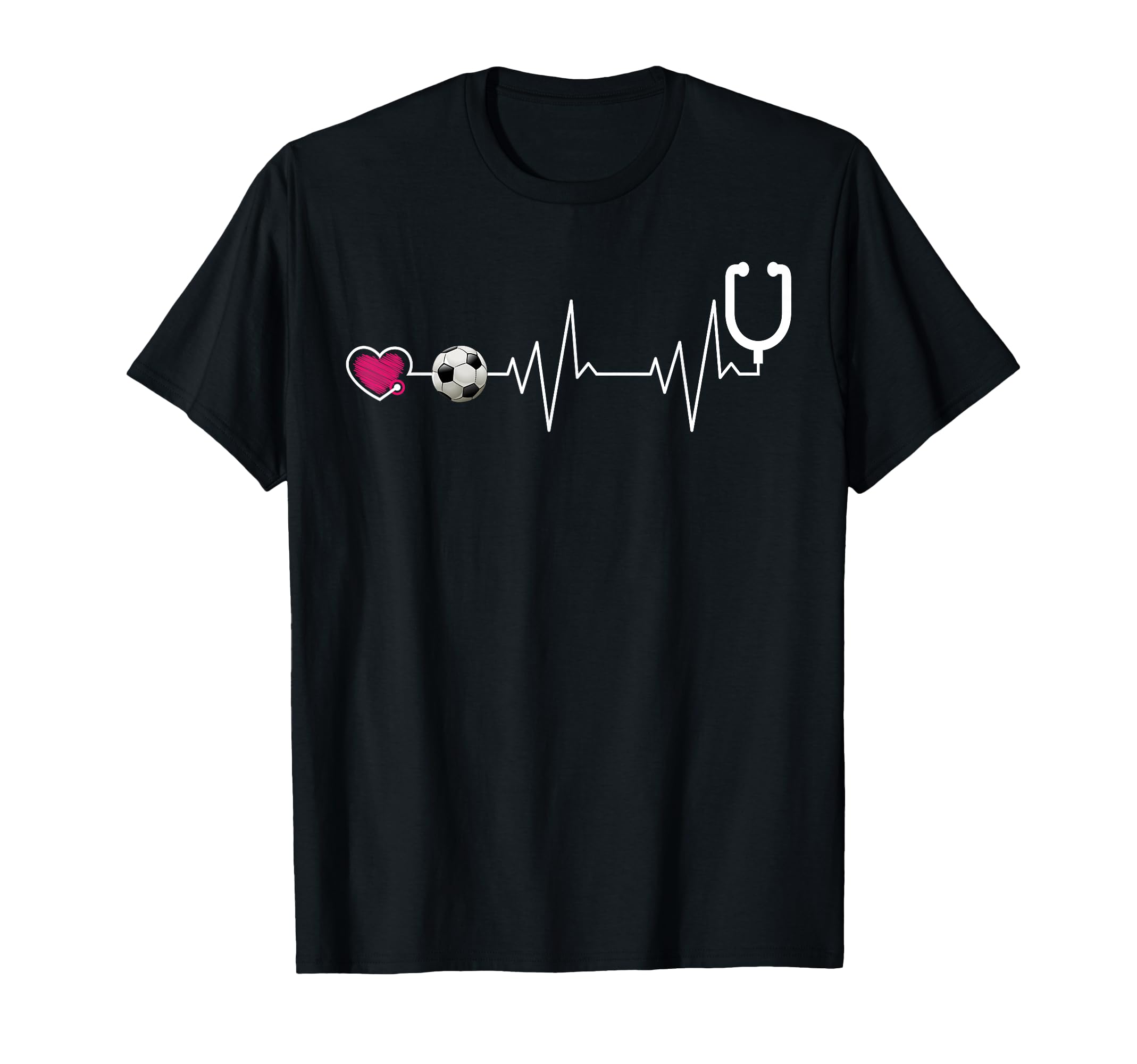 Nurse And Soccer Heartbeat Heart T-Shirt - Streetwear Style Unisex - T-Shirt, Sweatshirt, Hoodie