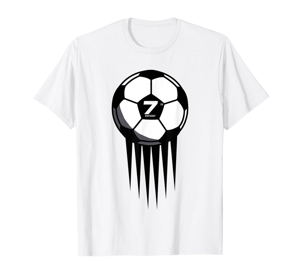 7Th Birthday Soccer 7 Years Old T-Shirt - Unique Graphic for Adults - T-Shirt, Sweatshirt, Hoodie