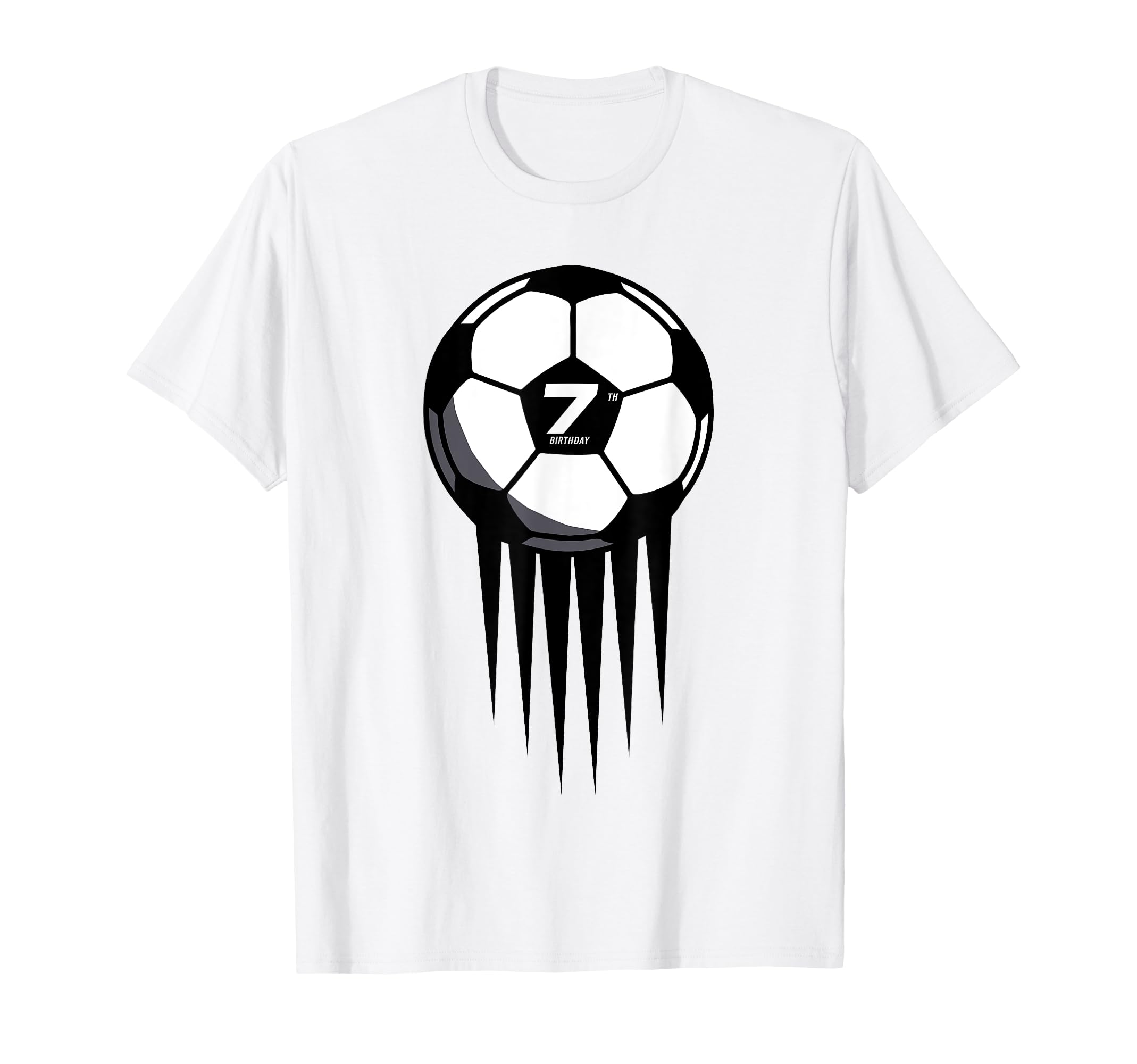 7Th Birthday Soccer 7 Years Old T-Shirt - Unique Graphic for Adults - T-Shirt, Sweatshirt, Hoodie