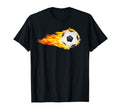 Soccer Ball Fire Sports T-Shirt - Casual Everyday Wear Men Women - T-Shirt, Sweatshirt, Hoodie