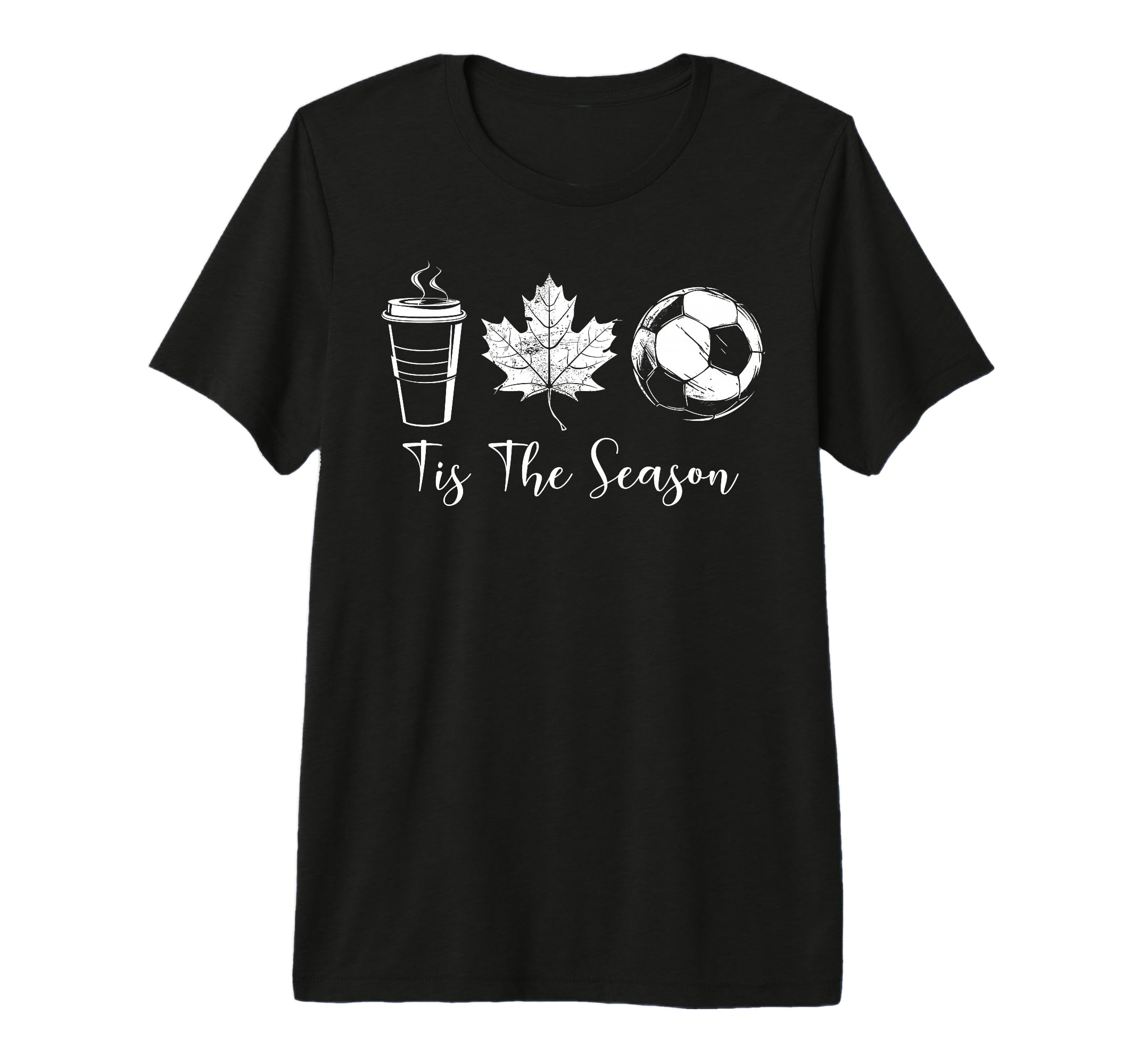 Tis Season Coffee Maple Leaf Soccer T-Shirt - Custom Art Print Men Women - T-Shirt, Sweatshirt, Hoodie