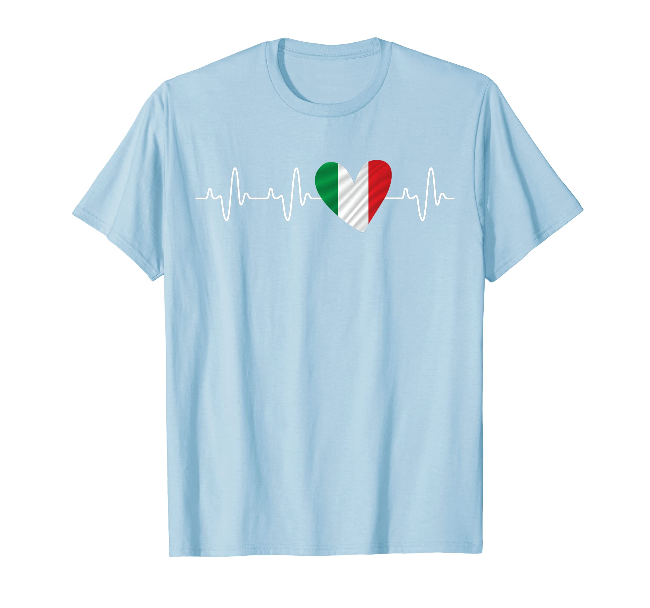 Heartbeat Italian Italy Soccer Funny T-Shirt - Trendy Graphic for Adults - T-Shirt, Sweatshirt, Hoodie