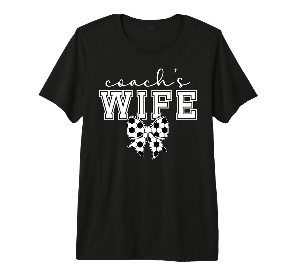 Soccer Coachs Wife Coquette Wife Soccer T-Shirt - Novelty Apparel Unisex - T-Shirt, Sweatshirt, Hoodie
