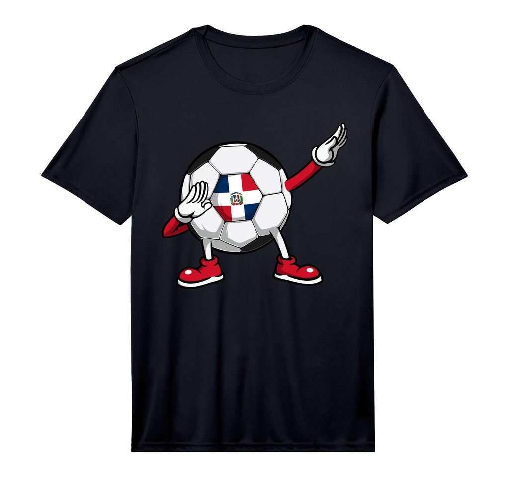 Dabbing Soccer Dominican Republic T-Shirt - Graphic Print for Adults - T-Shirt, Sweatshirt, Hoodie