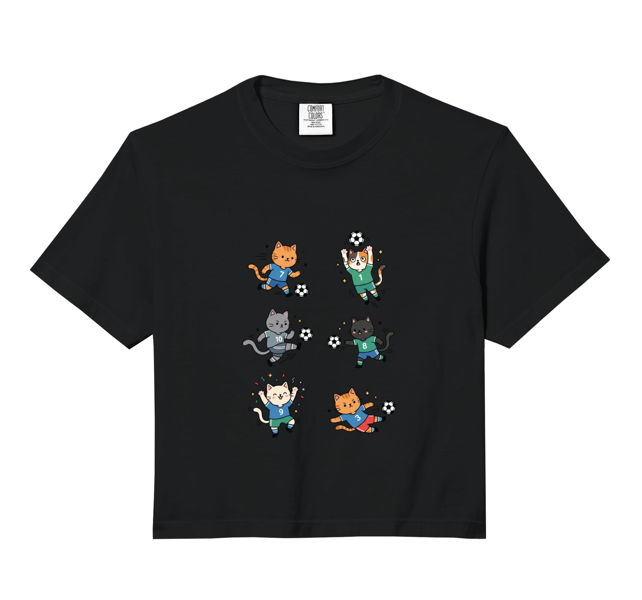 Silly Cat Playing Soccer Player Hoodie - Casual Everyday Wear Unisex - T-Shirt, Sweatshirt, Hoodie
