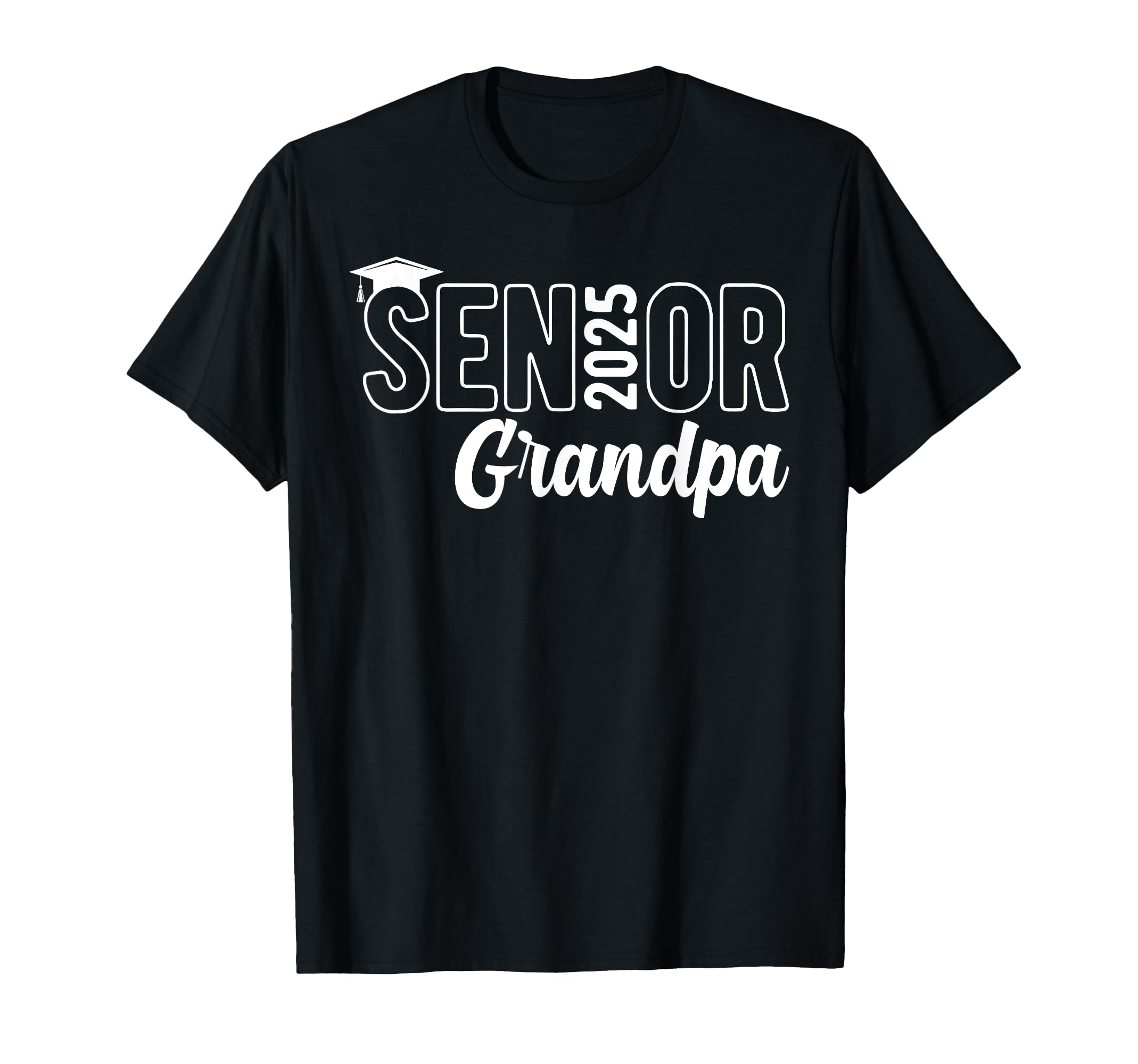 Proud Senior Grandpa 2025 Class 2025 T-Shirt - Minimalist Print Men Women - T-Shirt, Sweatshirt, Hoodie