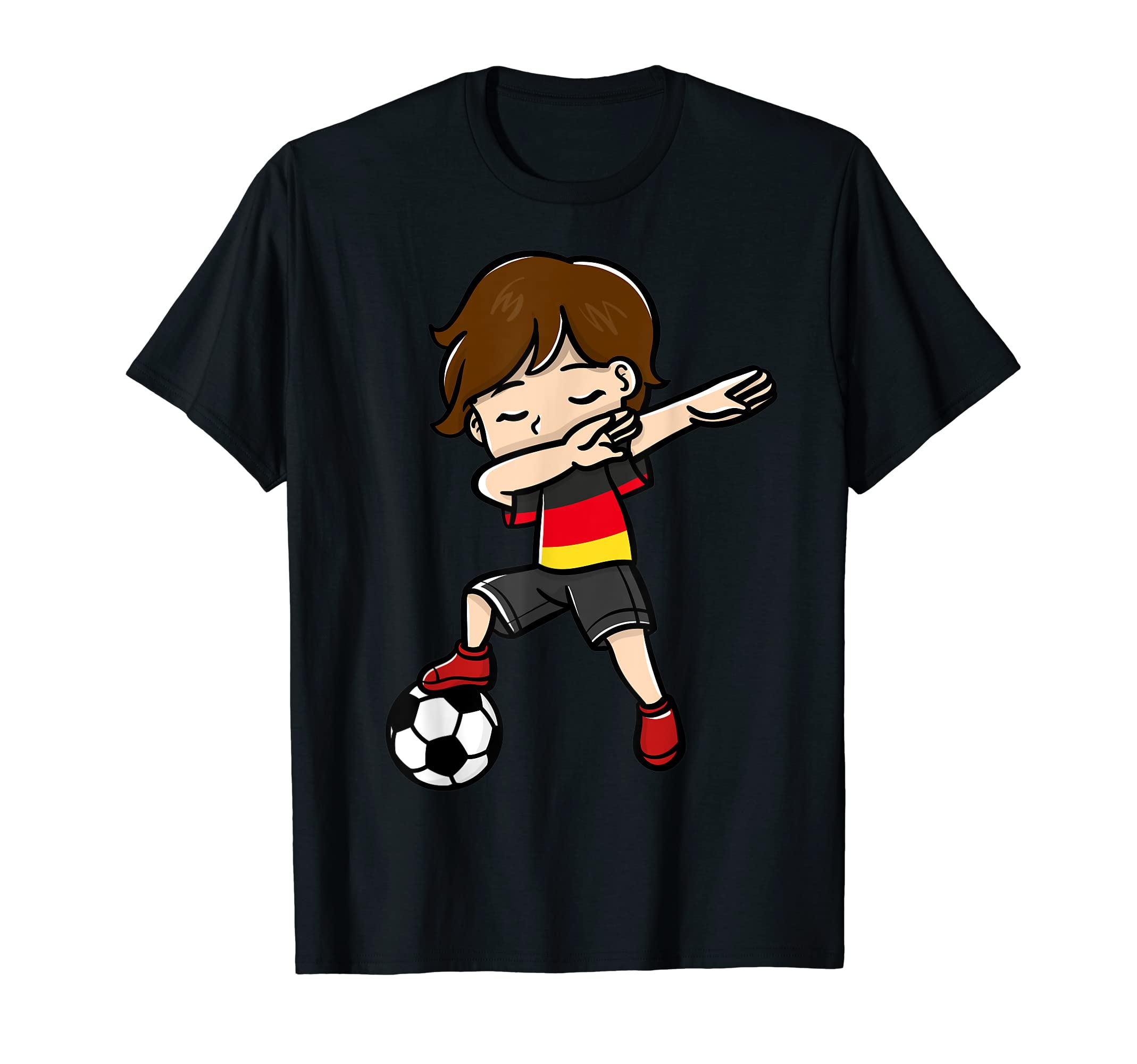 Dabbing Soccer Player German Flag T-Shirt - Aesthetic Graphic Men Women - T-Shirt, Sweatshirt, Hoodie
