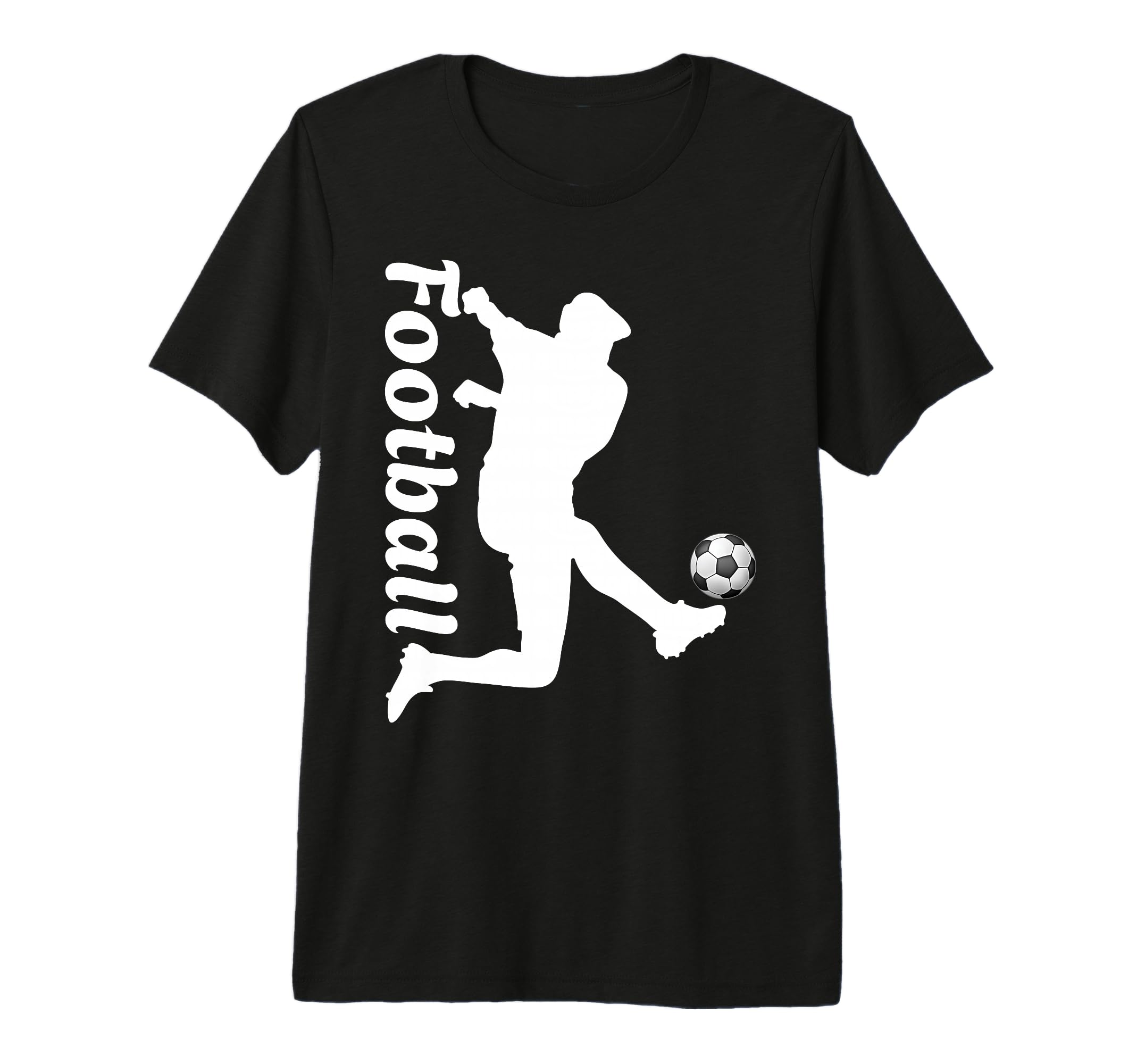 Football Soccer Player Kick Action Art Fan T-Shirt - Graphic Print Unisex - T-Shirt, Sweatshirt, Hoodie