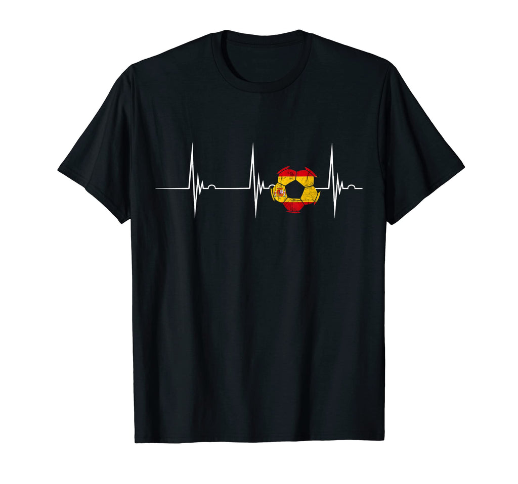 Heartbeat Ekg Pulse Spanish Soccer T-Shirt - Custom Art Print Men Women - T-Shirt, Sweatshirt, Hoodie