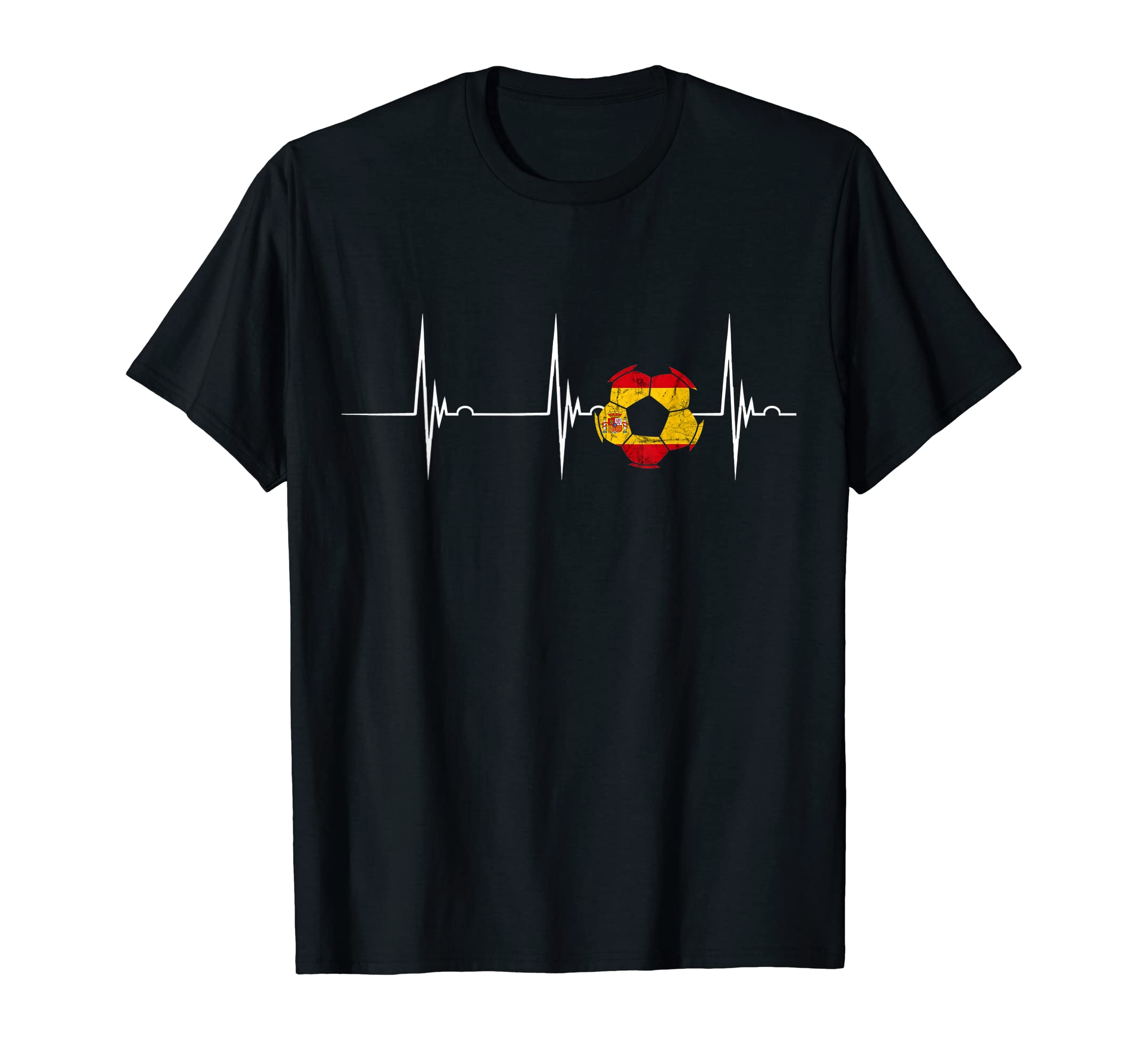 Heartbeat Ekg Pulse Spanish Soccer T-Shirt - Custom Art Print Men Women - T-Shirt, Sweatshirt, Hoodie