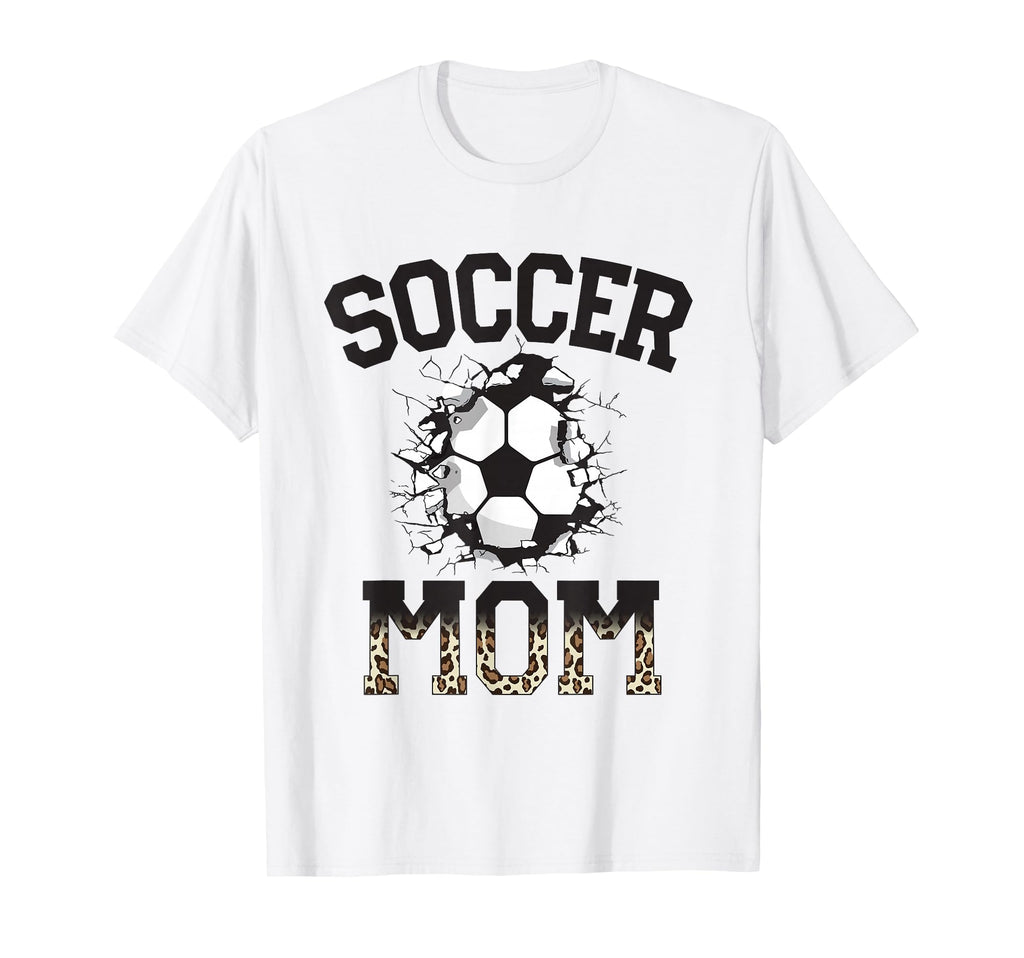 Womens Soccer Leopard Mom Soccer Mom T-Shirt - Minimalist Print for Adults - T-Shirt, Sweatshirt, Hoodie
